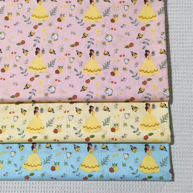 160x50cm Flower Princess Cotton Twill Fabric By Half Meter Cloth Sewing Quilting Bedding Apparel Baby Dress Patchwor